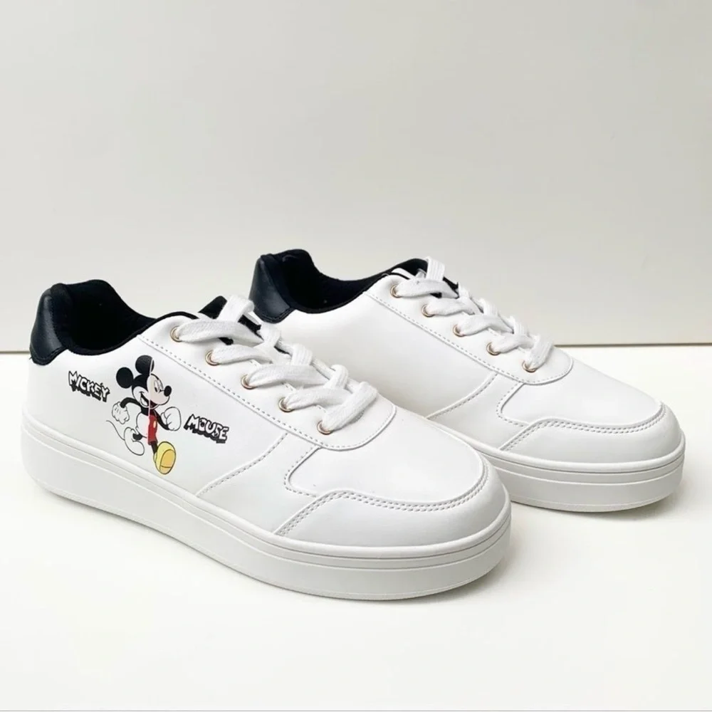 Disney Mickey Mouse Black and White Women’s Sneakers - Picture 3 of 11